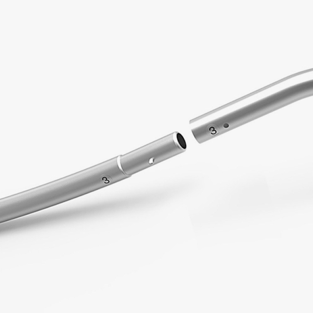 Interlocking aluminum tube with push-button connector