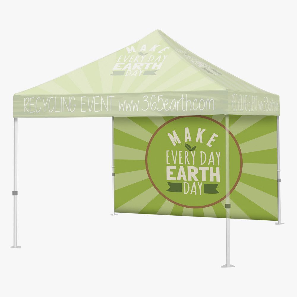 10x10 tent with a full printed back wall