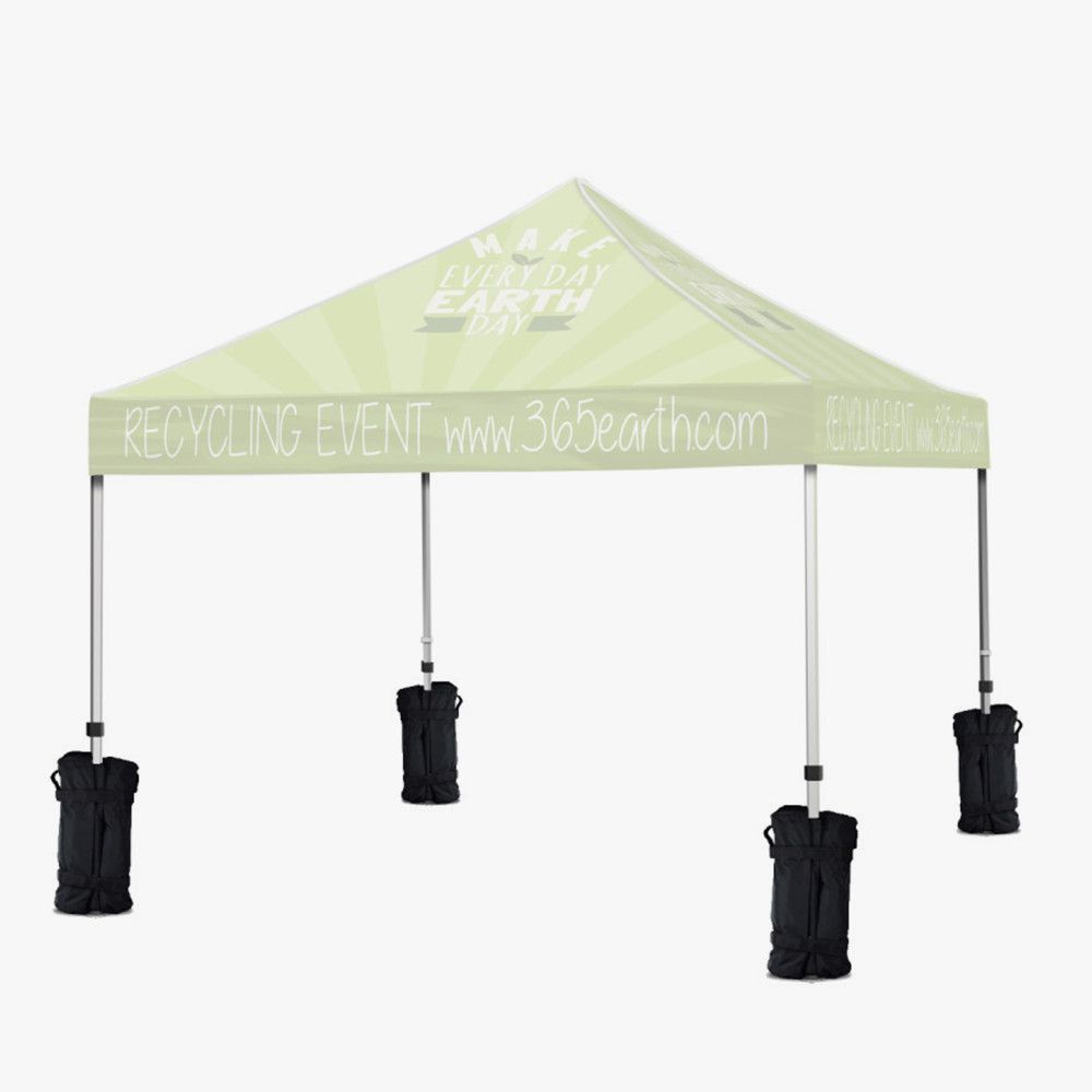 10x10 tent with sandbag leg weights