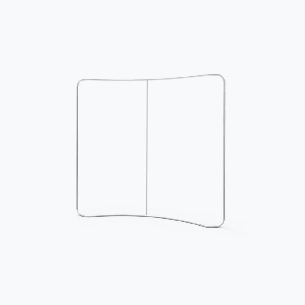Curved tension fabric frame