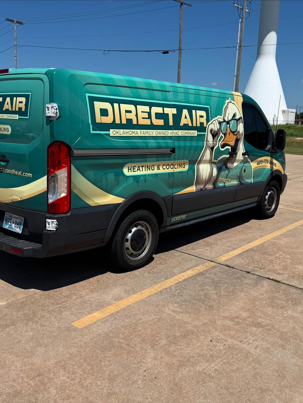 Direct Air heating and cooling full wrap on a Ford Transit van