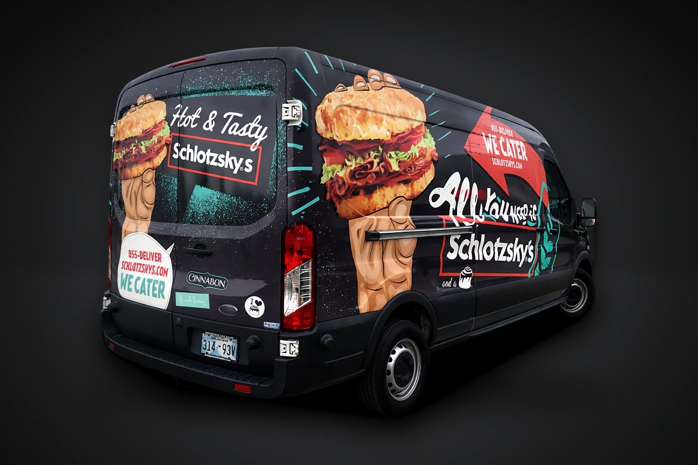 Schlotzsky's catering van full wrap
