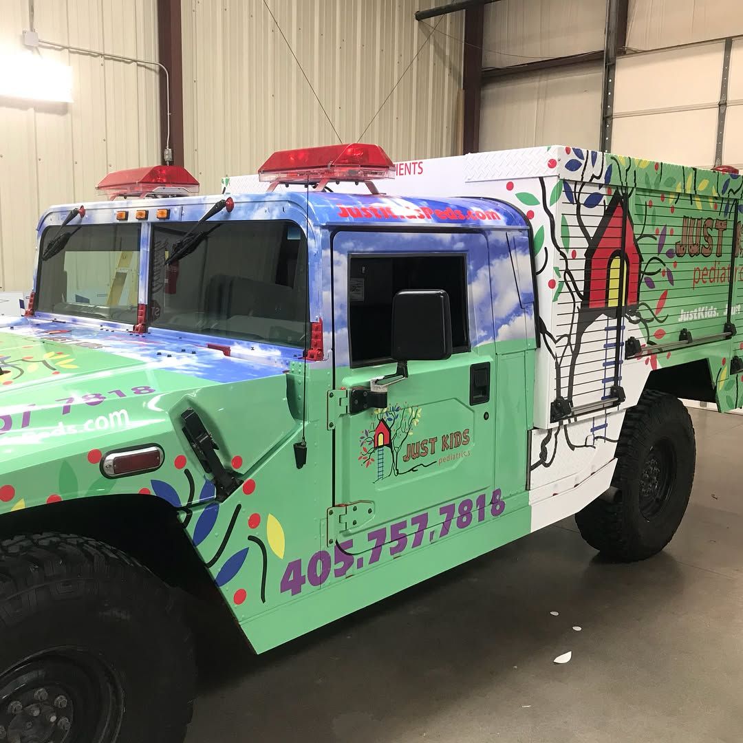 Just for Kids pediatrics full wrap on a Hummer