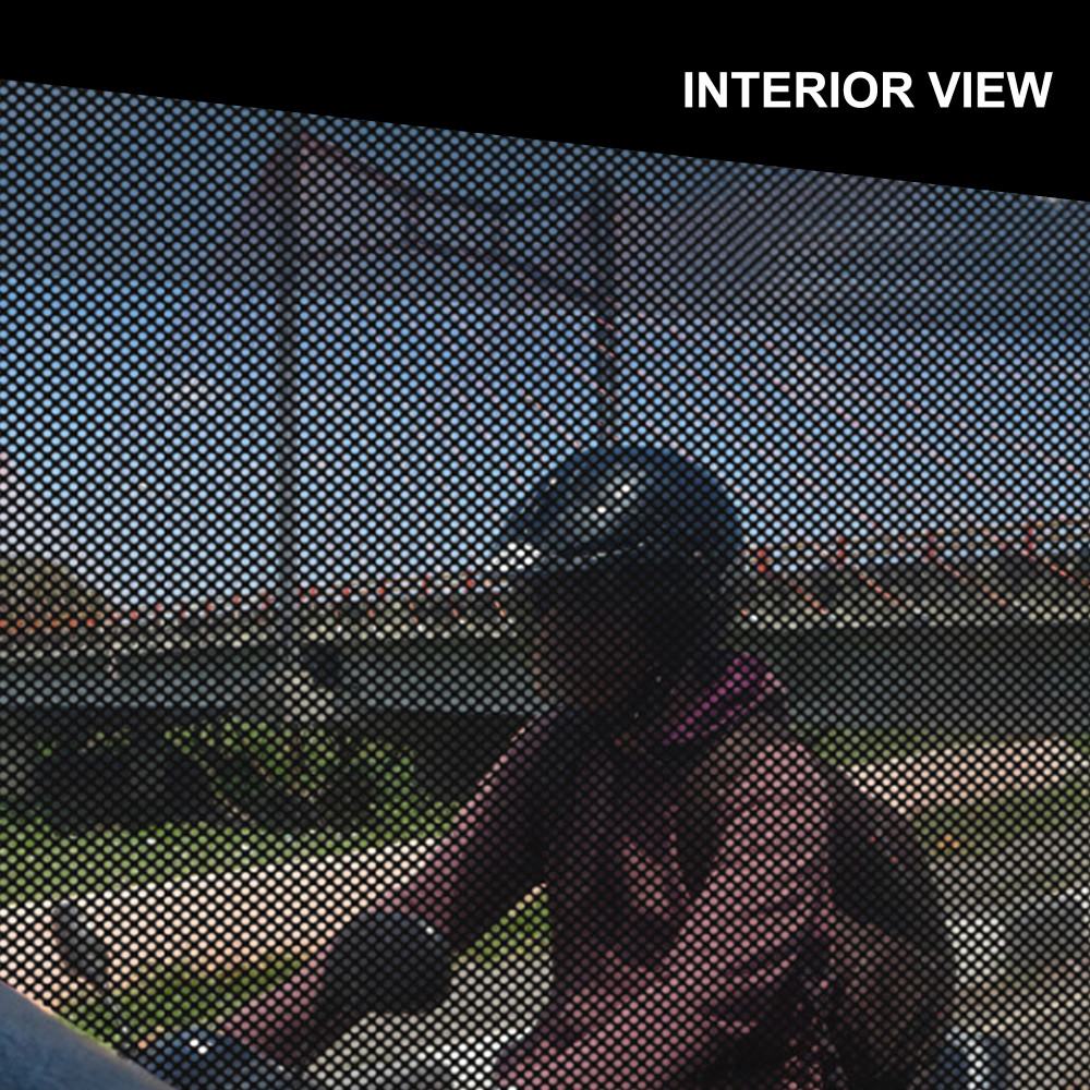 Interior view looking out through window perf