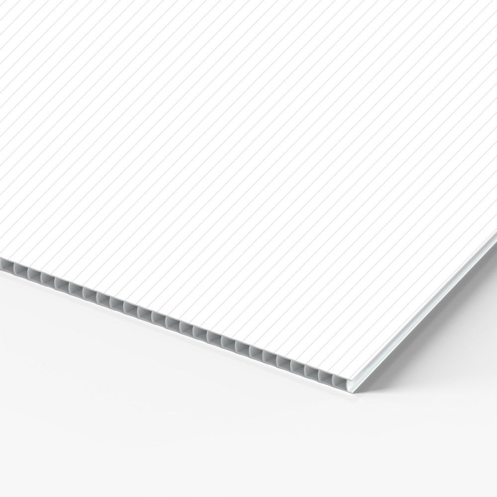 Edge of corrugated plastic (coroplast) sign board
