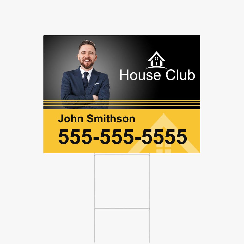 18x24 coroplast yard sign on a wire H-stake