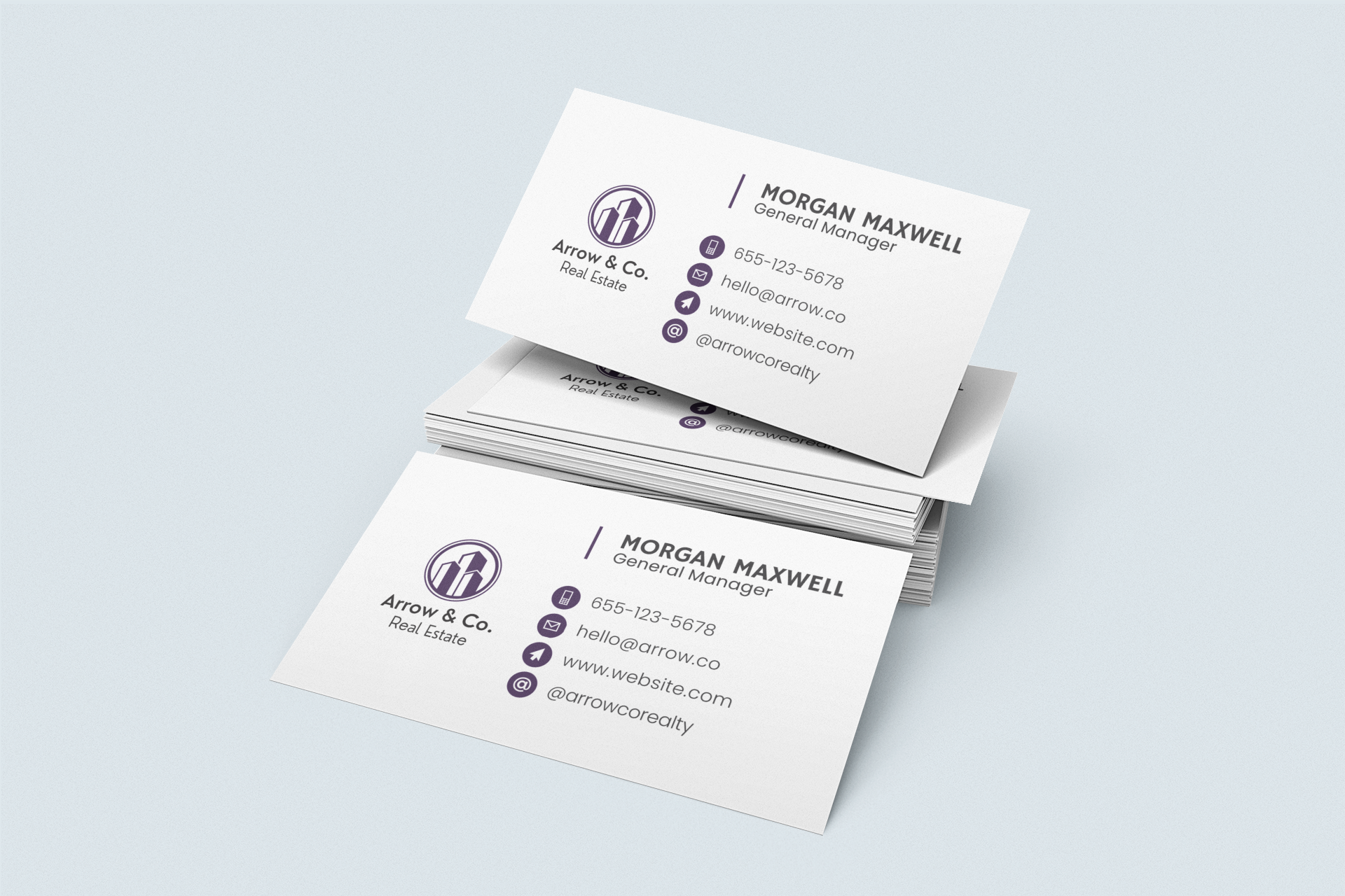 Natural White Business Cards