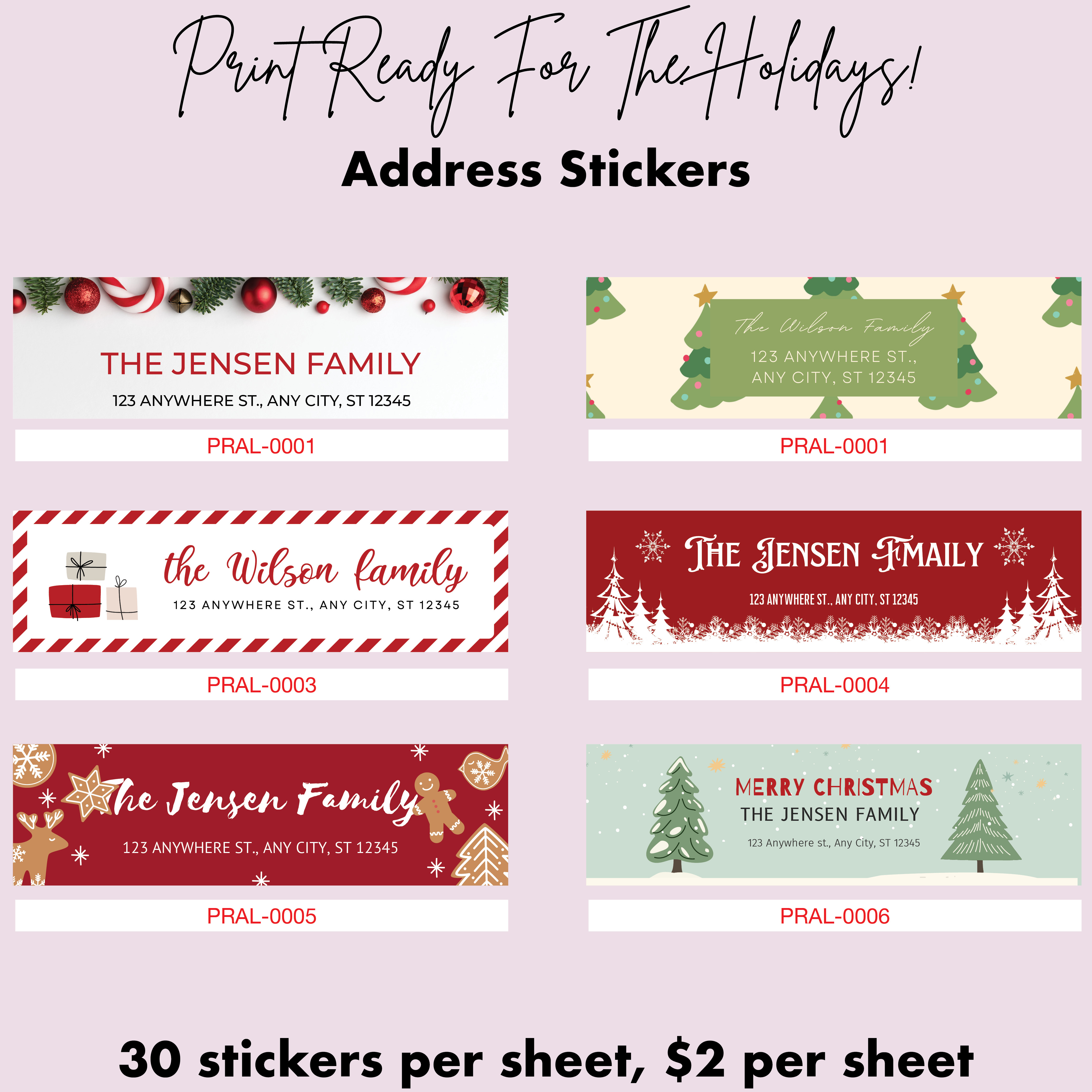 Christmas Address Labels