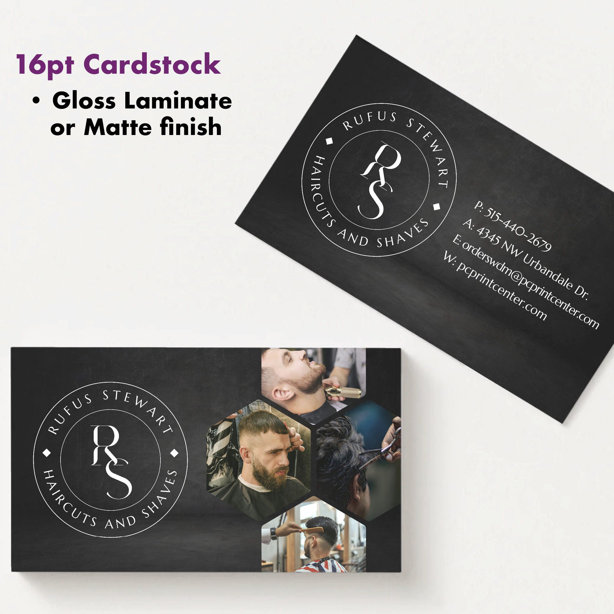 16pt Gloss Laminate or Matte