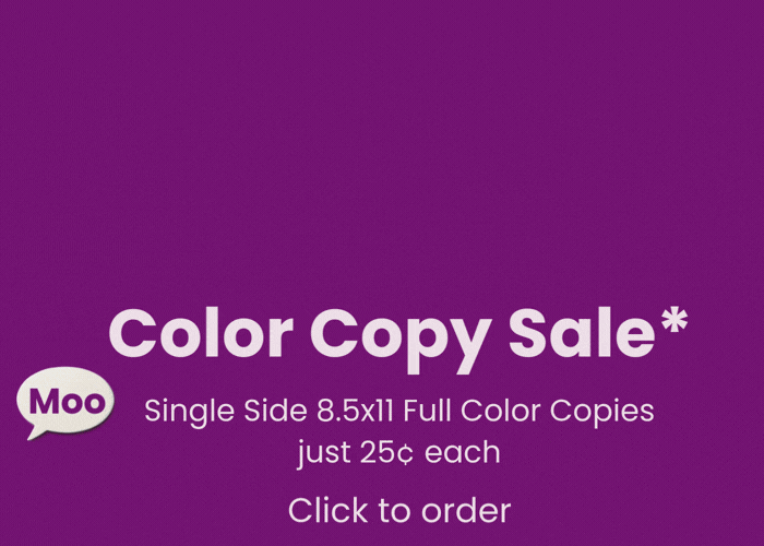 25 cent color copy sale