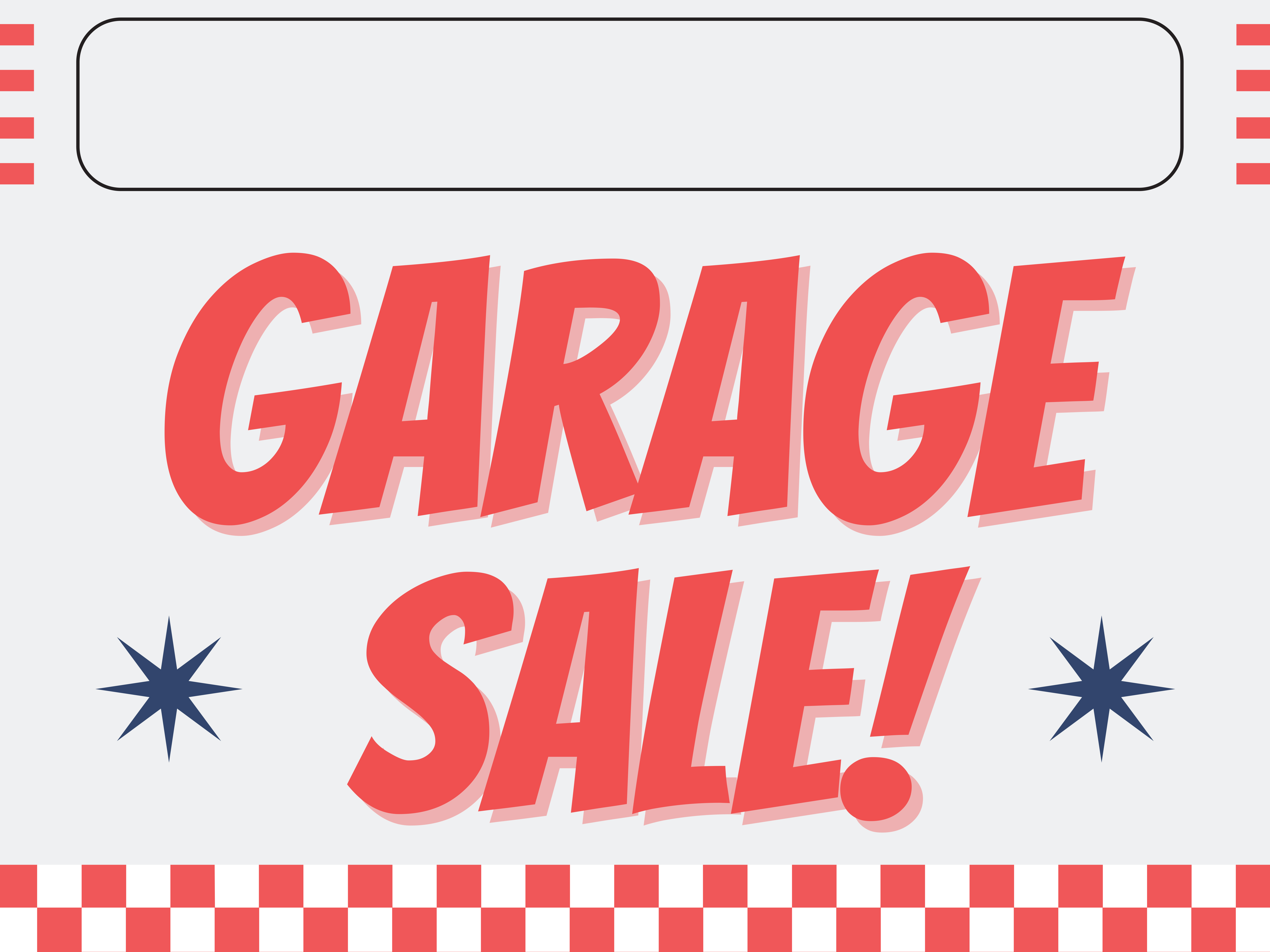 Bold Retro Garage Sale Sign
