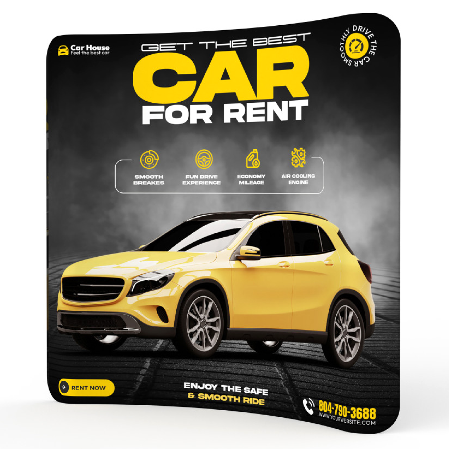 Tension Fabric Backdrop: Curved