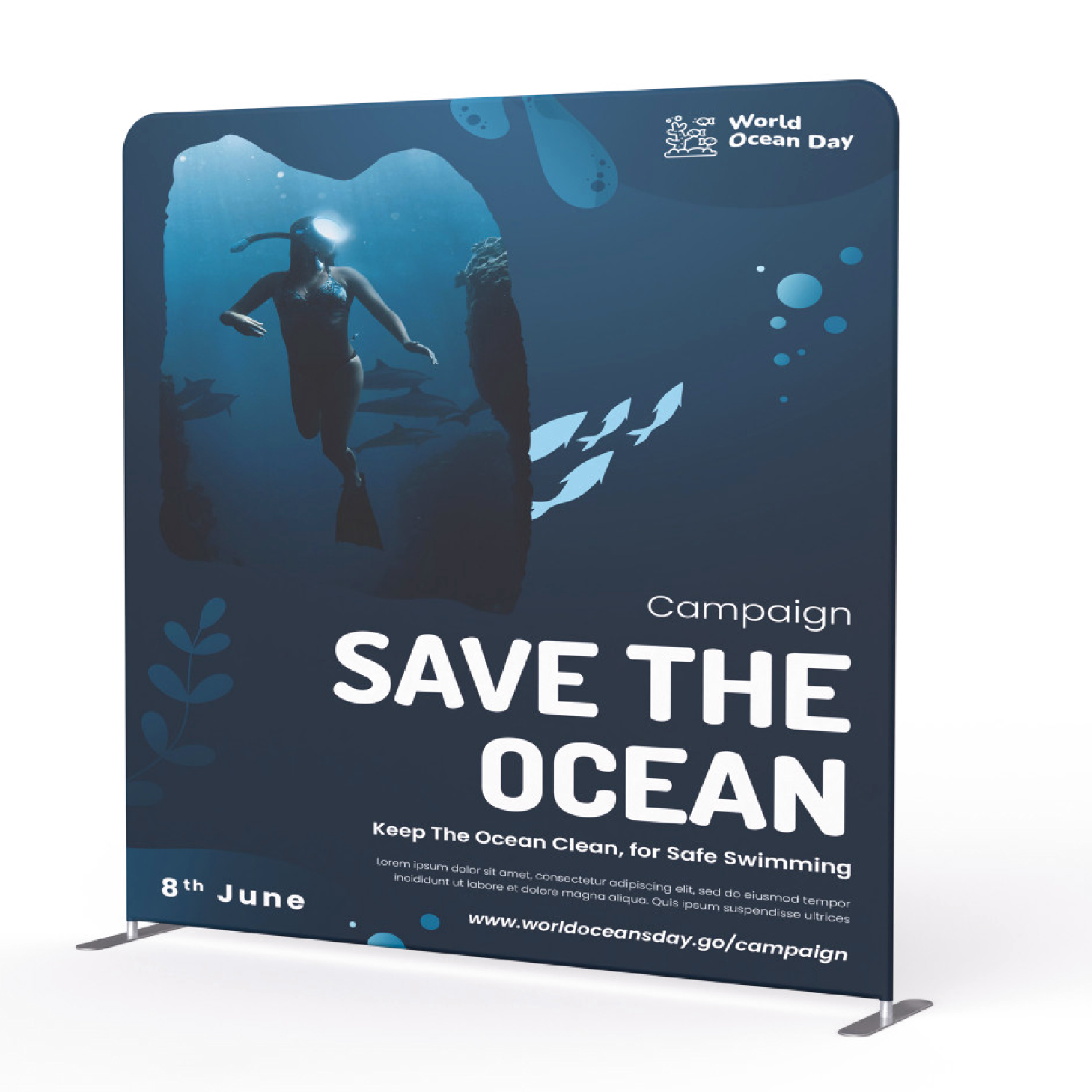 Tension Fabric Backdrop: Straight