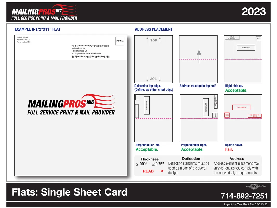 Flats Single Sheet Card template preview