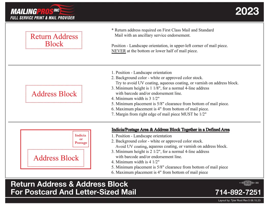 Return Address and Address Block template preview