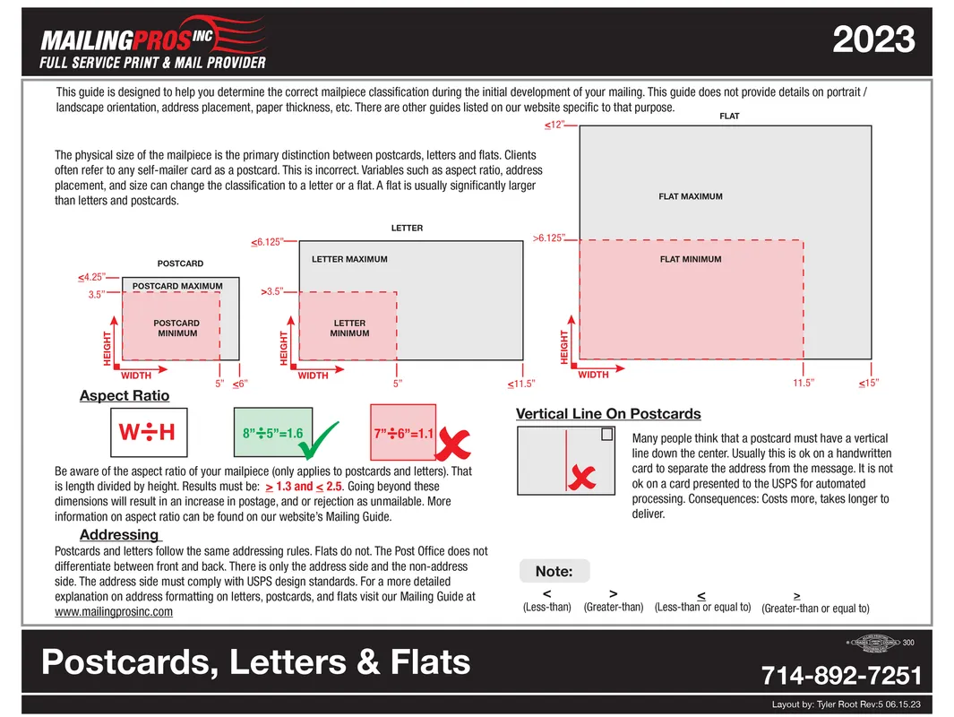 Postcards Letters and Flats template preview
