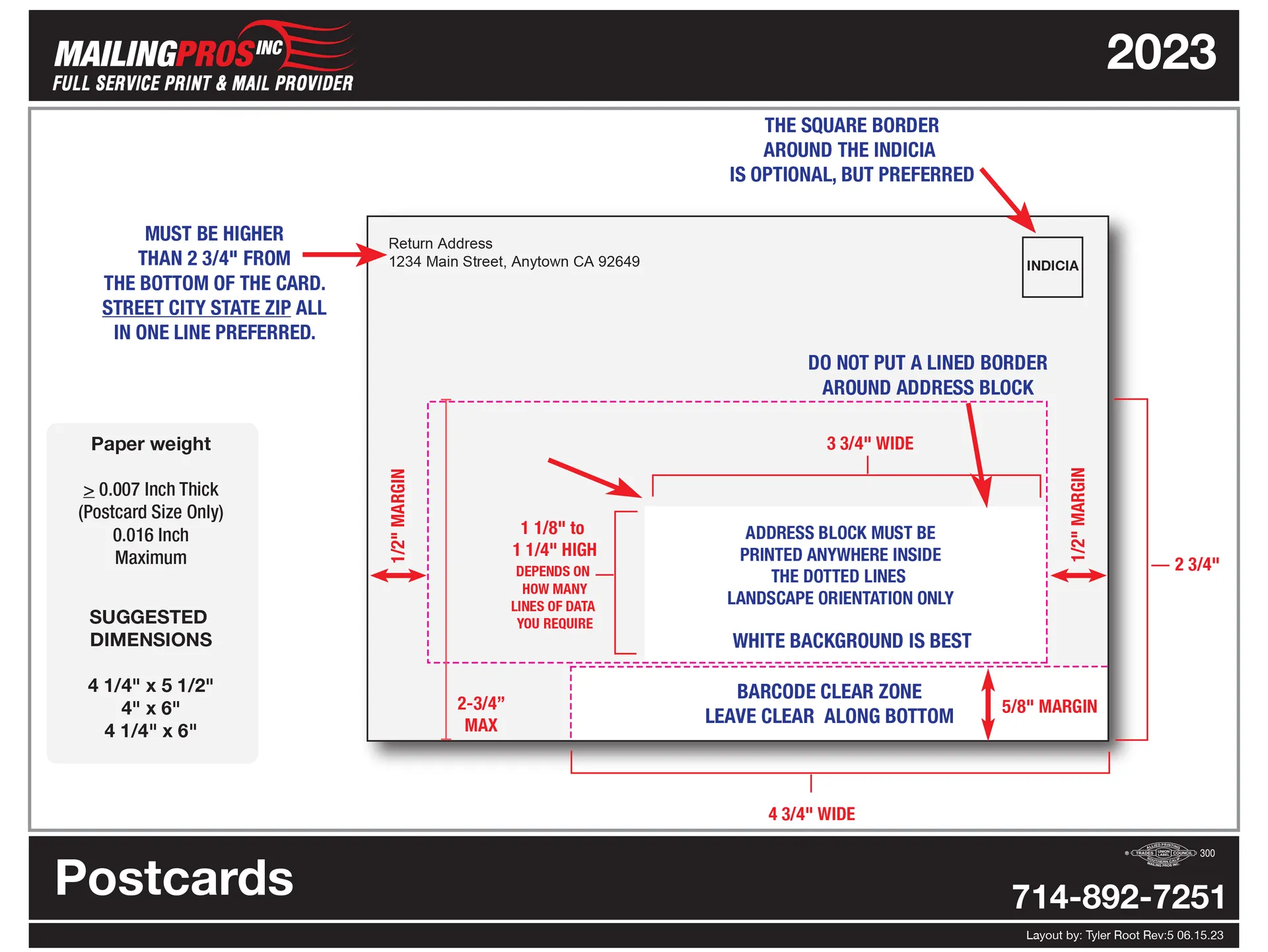 Postcard template preview