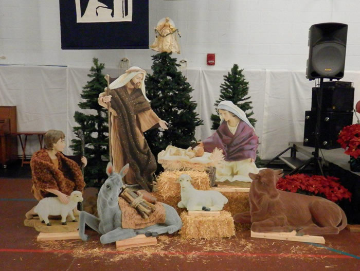 Illuminated Nativity display