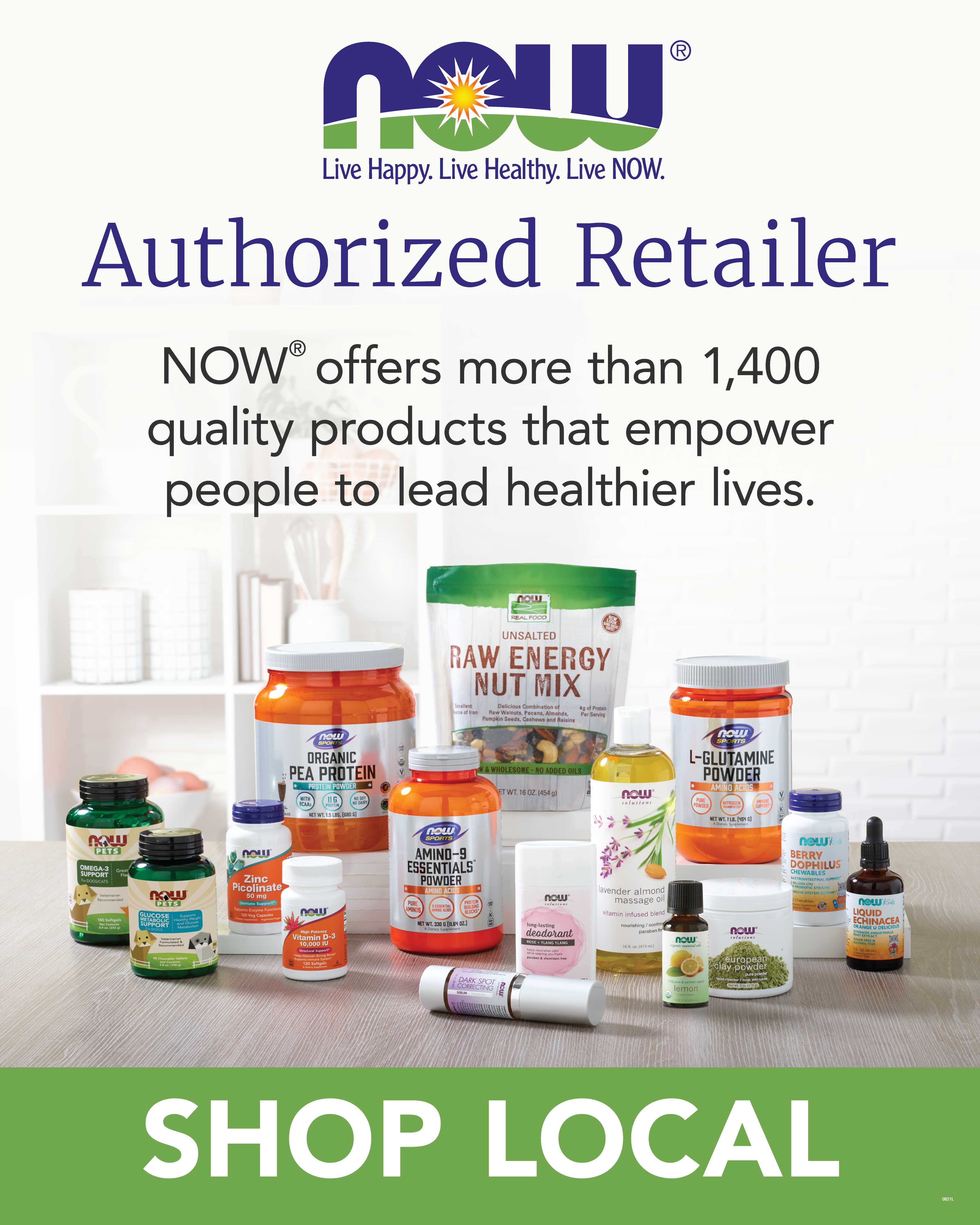 0821L - Supplements Authorized Retailer Adhesive Cling