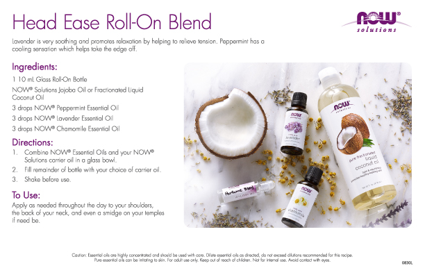 0830L - Head Ease Roll On Blend Recipe Cards