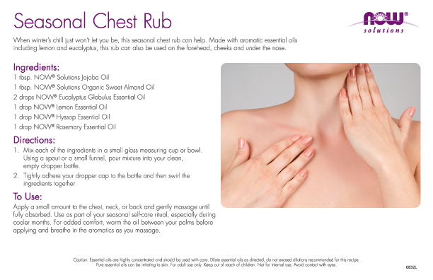 0832L - Seasonal Chest Rub Recipe Cards