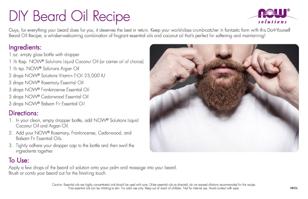 0833L - Beard Oil Recipe Cards