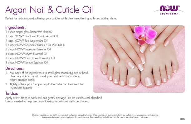 0834L - Argan Nail Cuticle Oil Recipe Cards