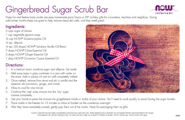 0944L - Gingerbread Body Scrub Oil Recipe Card