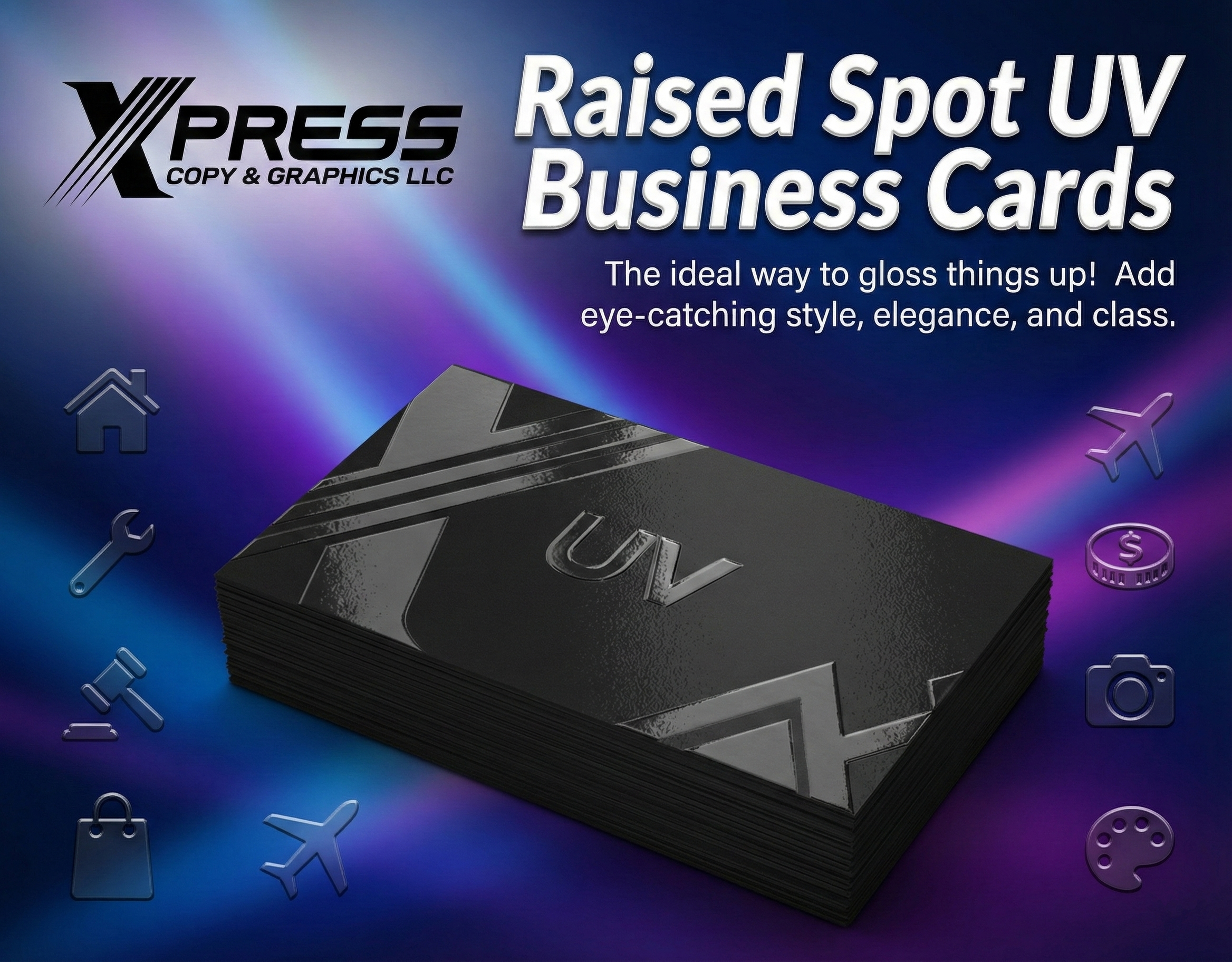 Raised Spot UV Business Cards