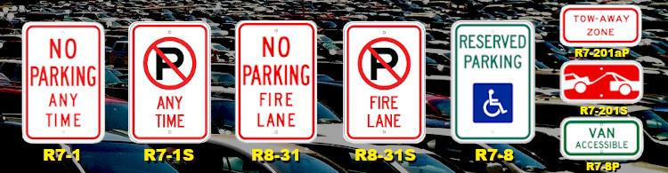 Image of no parking and handicap signs from TNT SIGNS!