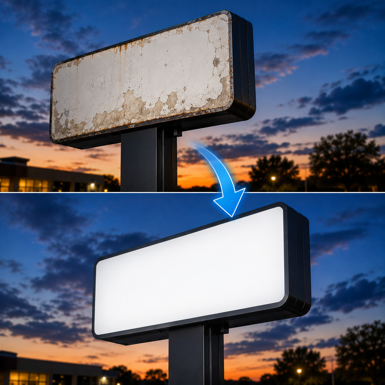 Retrofitted Signs