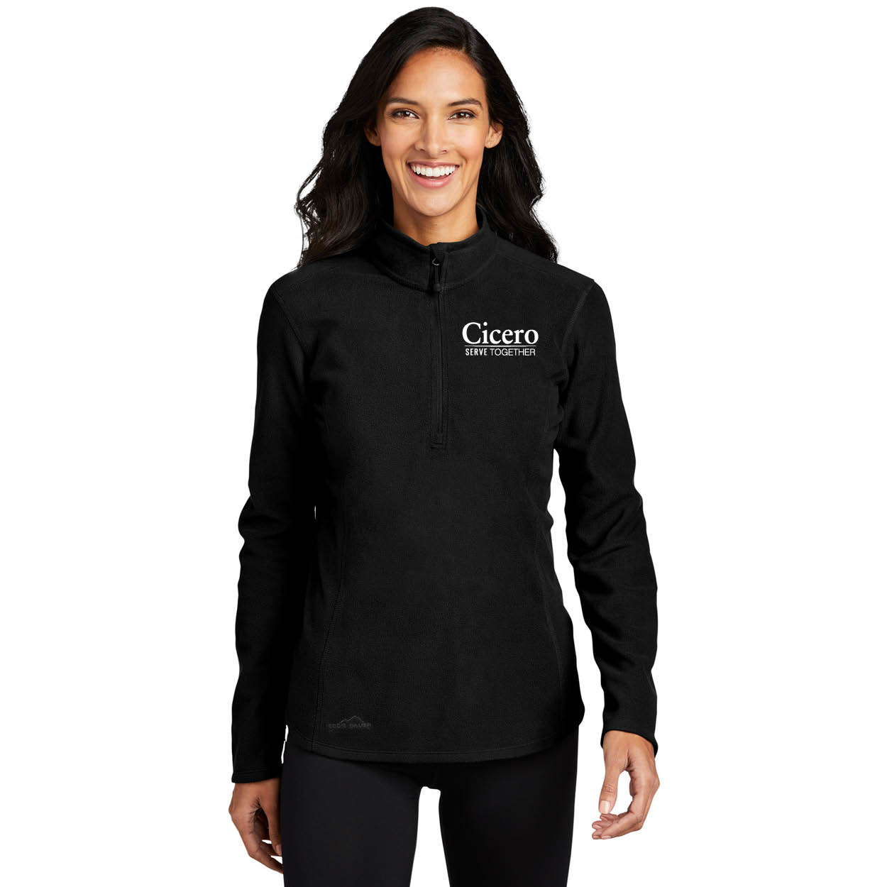 EDDIE BAUER® LADIES 1/2-ZIP MICROFLEECE JACKET