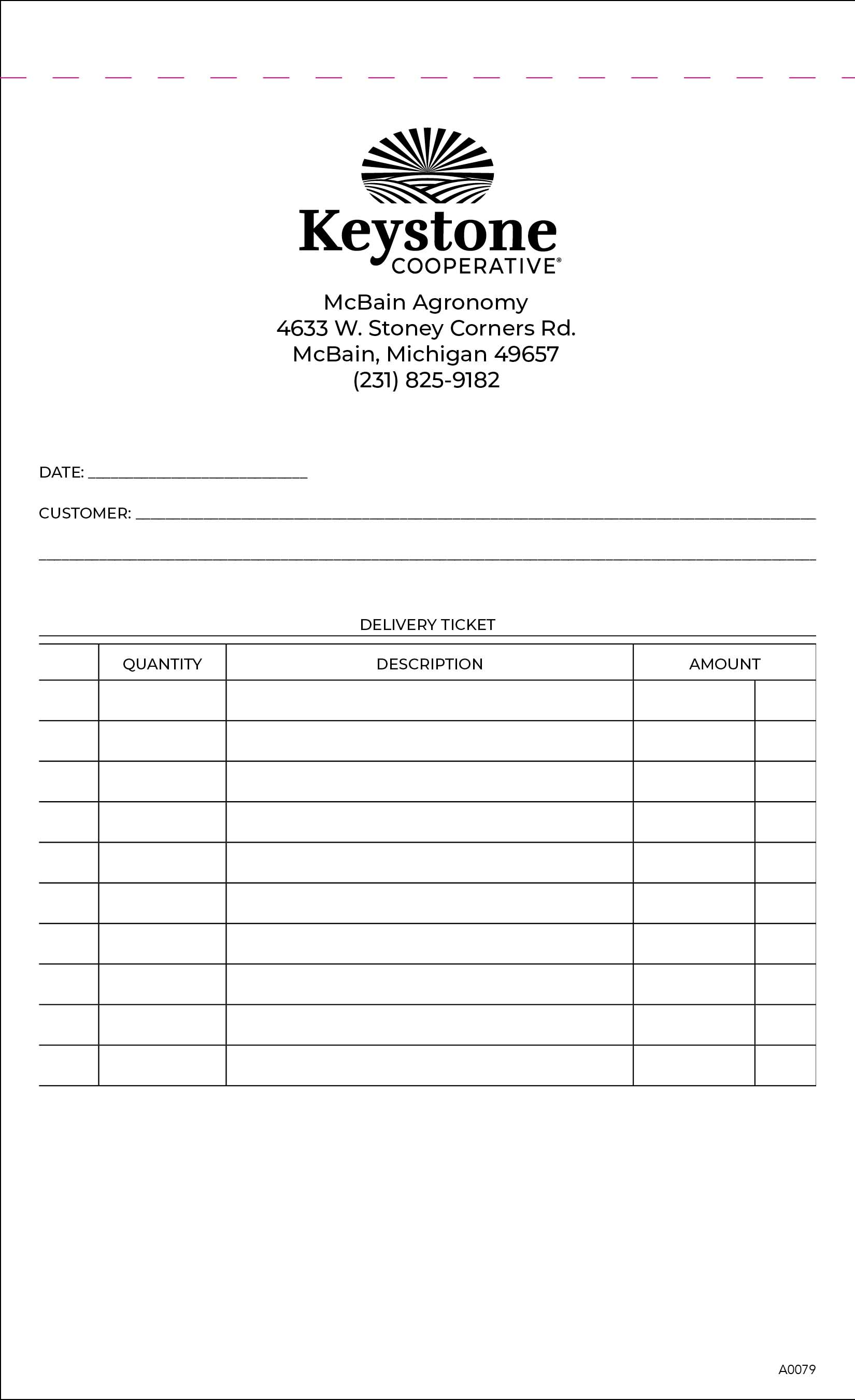 A0079 Hand Ticket Mcbain