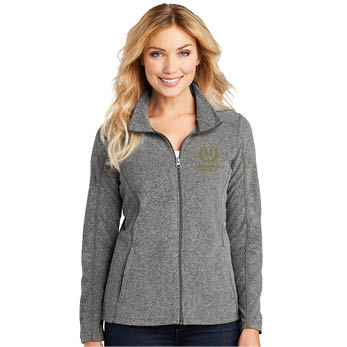Port Authority® Ladies Heather Microfleece Full-Zip Jacket