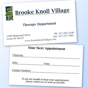 Therapy Appt. Card