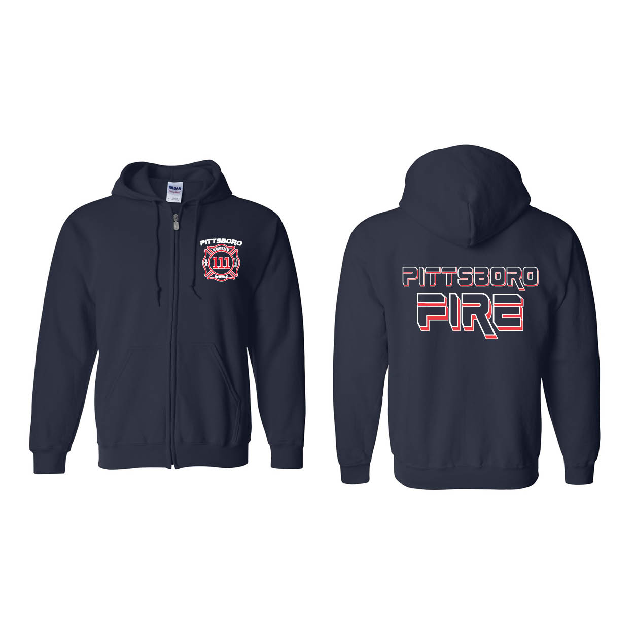GILDAN Hooded Full Zip Sweatshirt