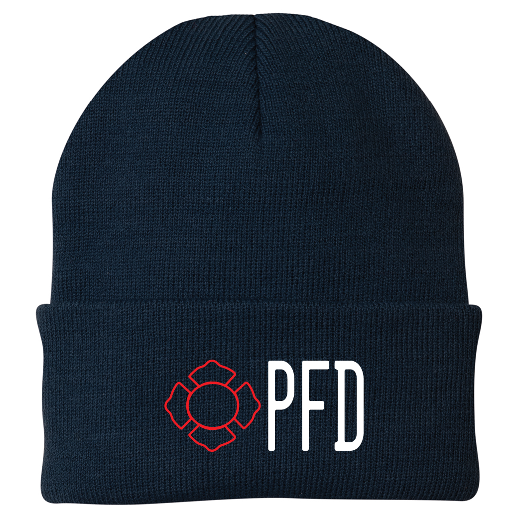 Knit Fleece Beanie with Cuff