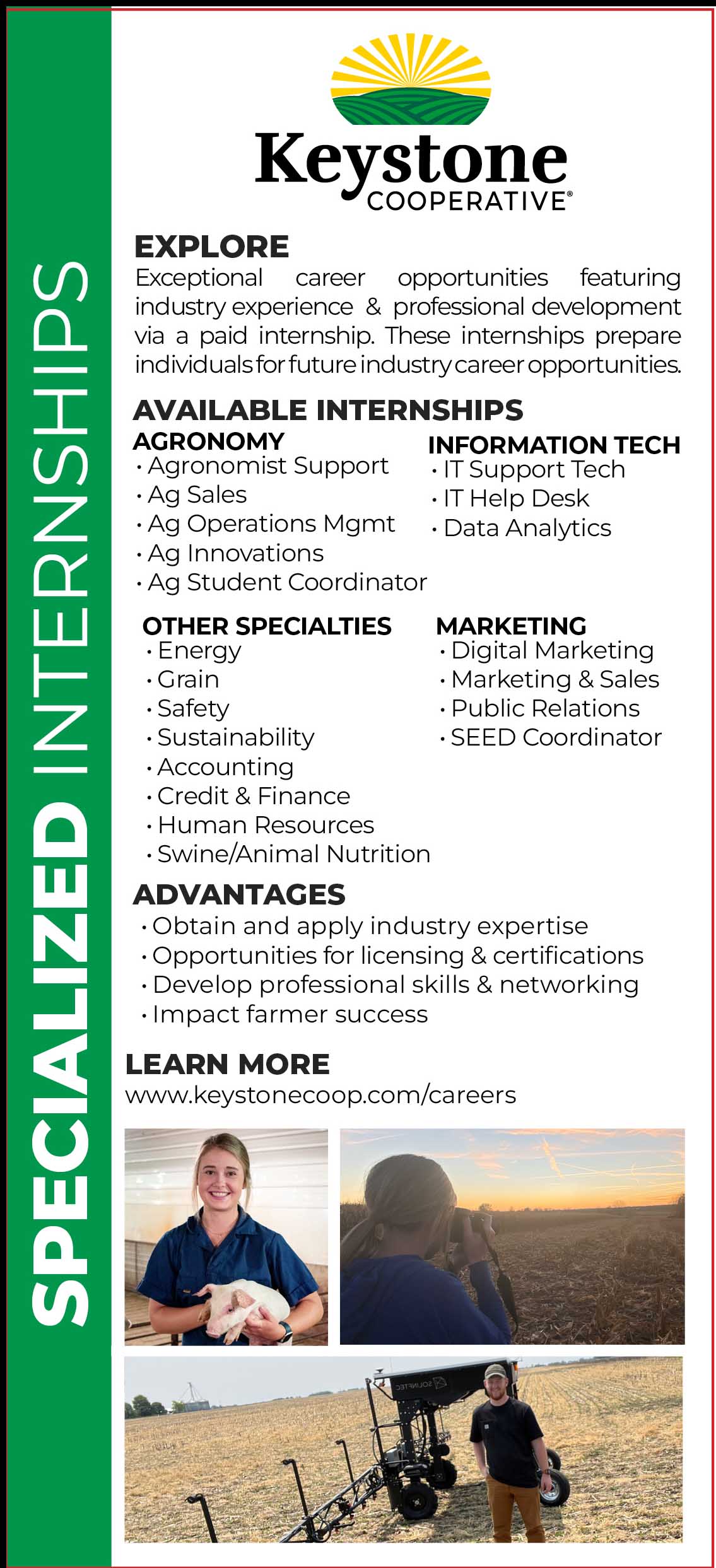 Specialized Internship Card