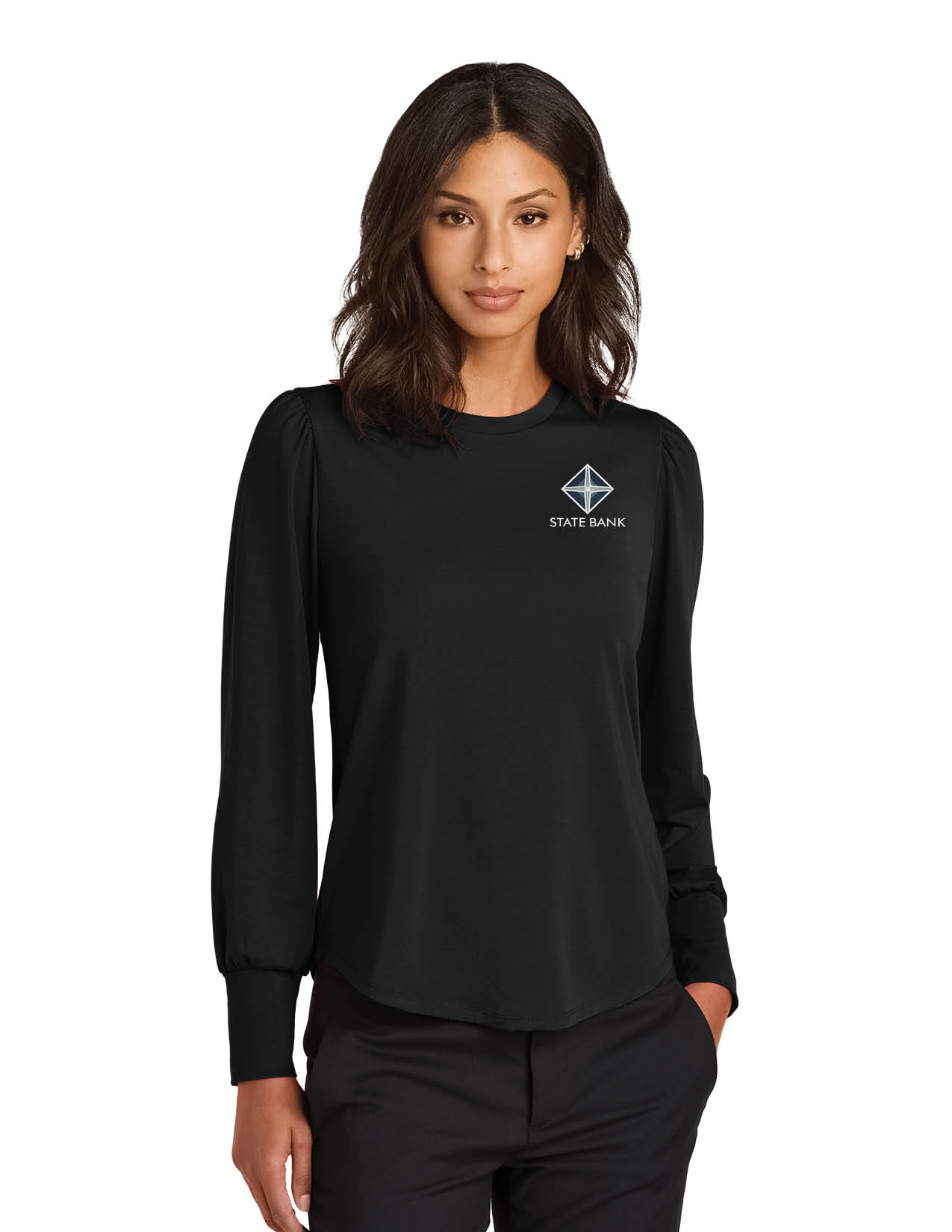 Mercer+Mettle® Women’s Stretch Jersey Long Sleeve Blouson Top