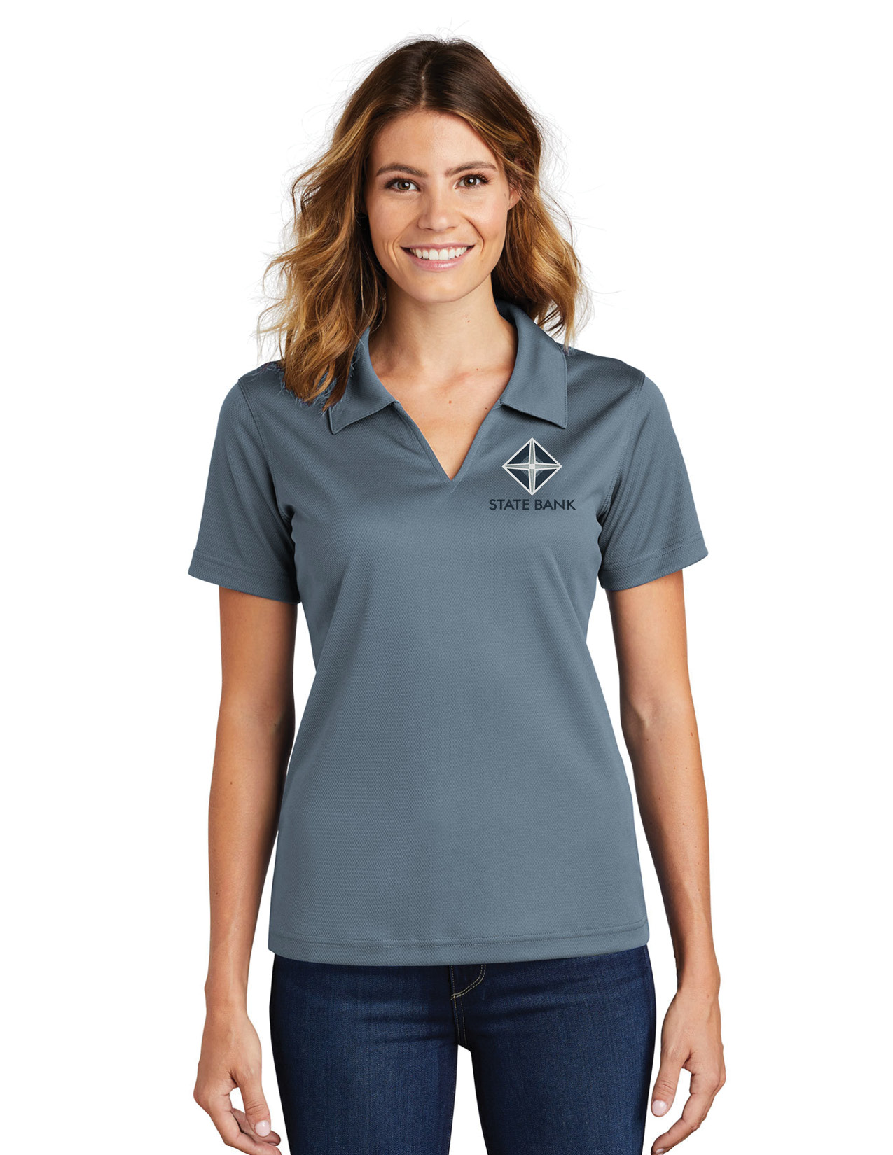 Sport-Tek Ladies Dri-Mesh V-Neck Polo