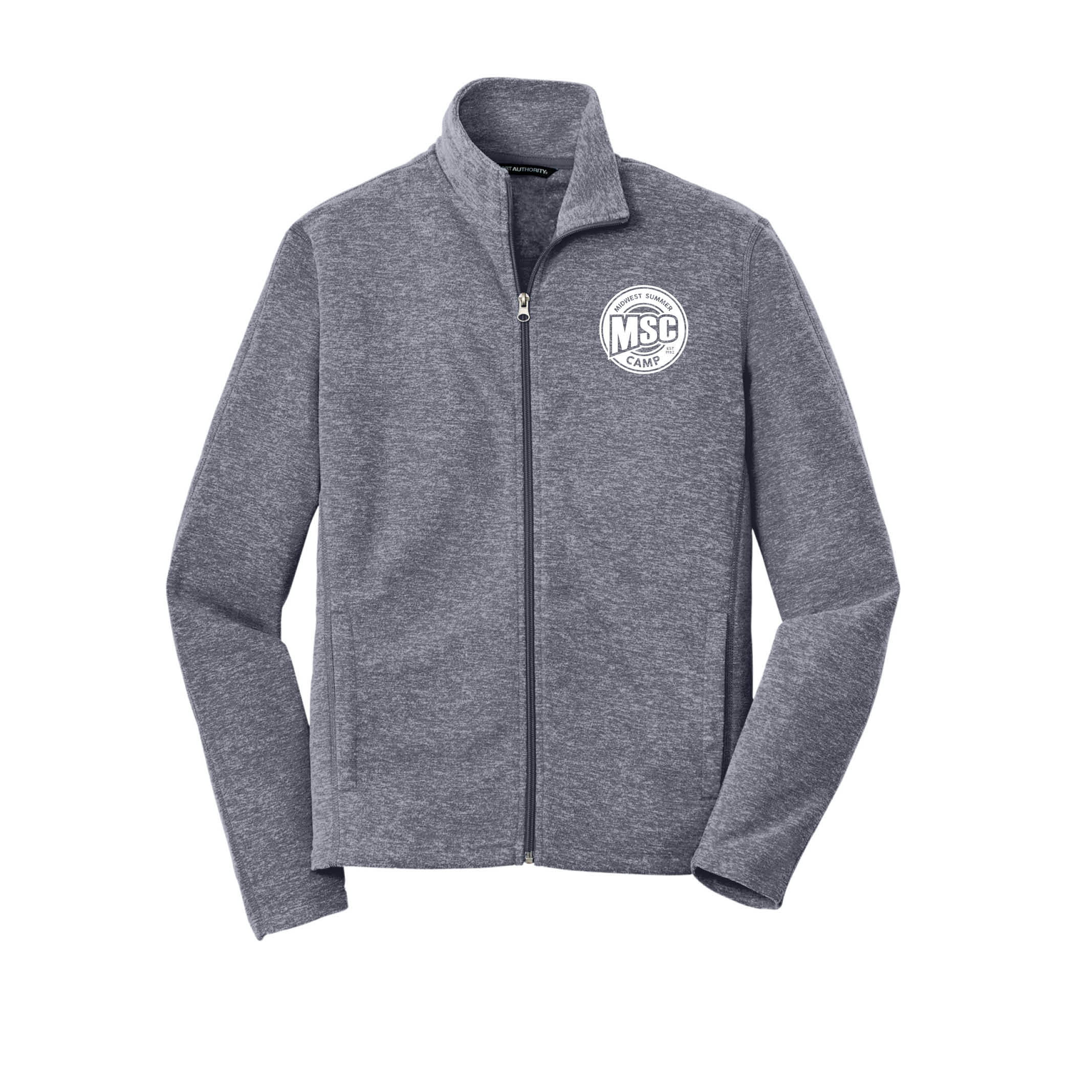Port Authority® Heather Microfleece Full-Zip Jacket