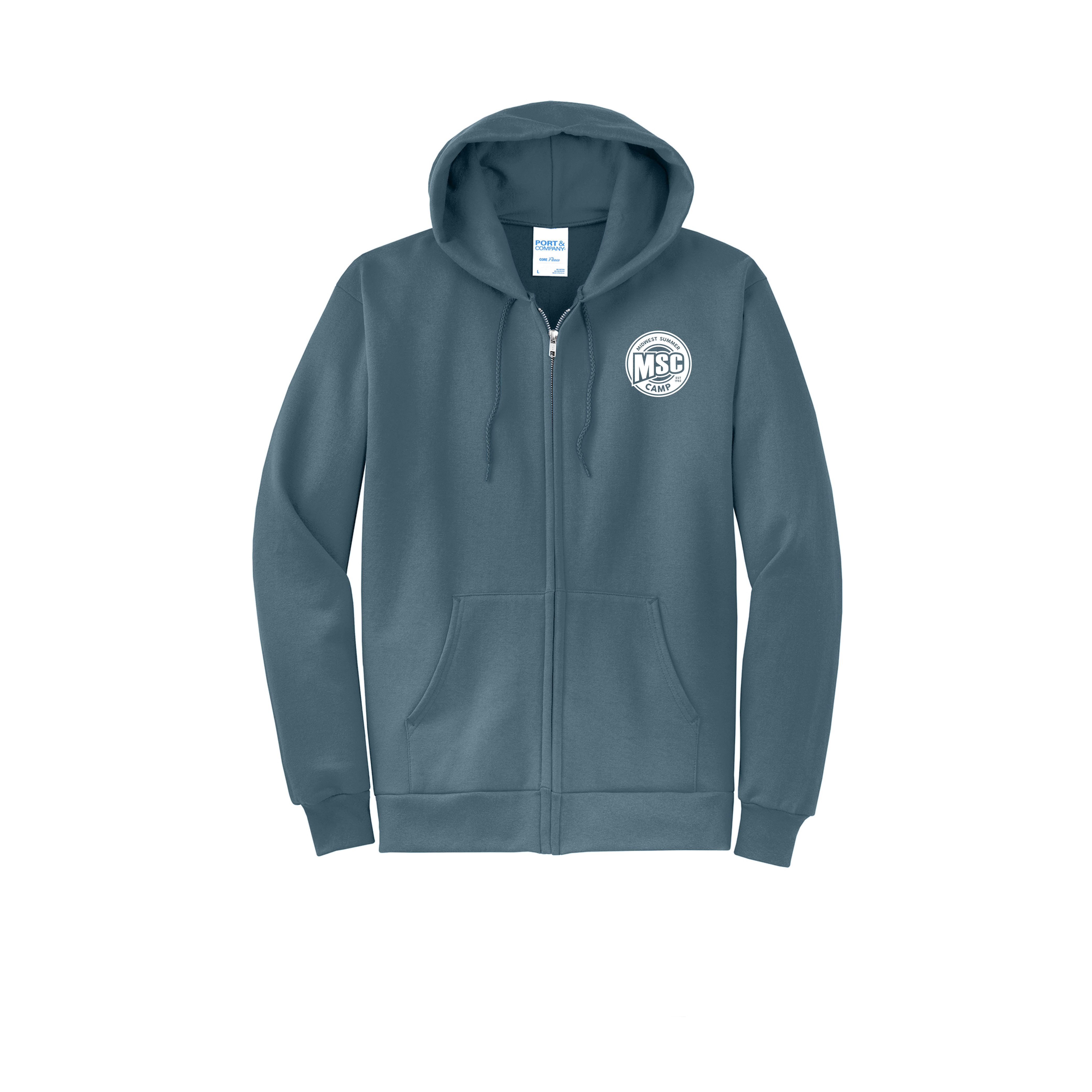 Port & Co™ Core Fleece FULL-ZIP Hooded Sweatshirt