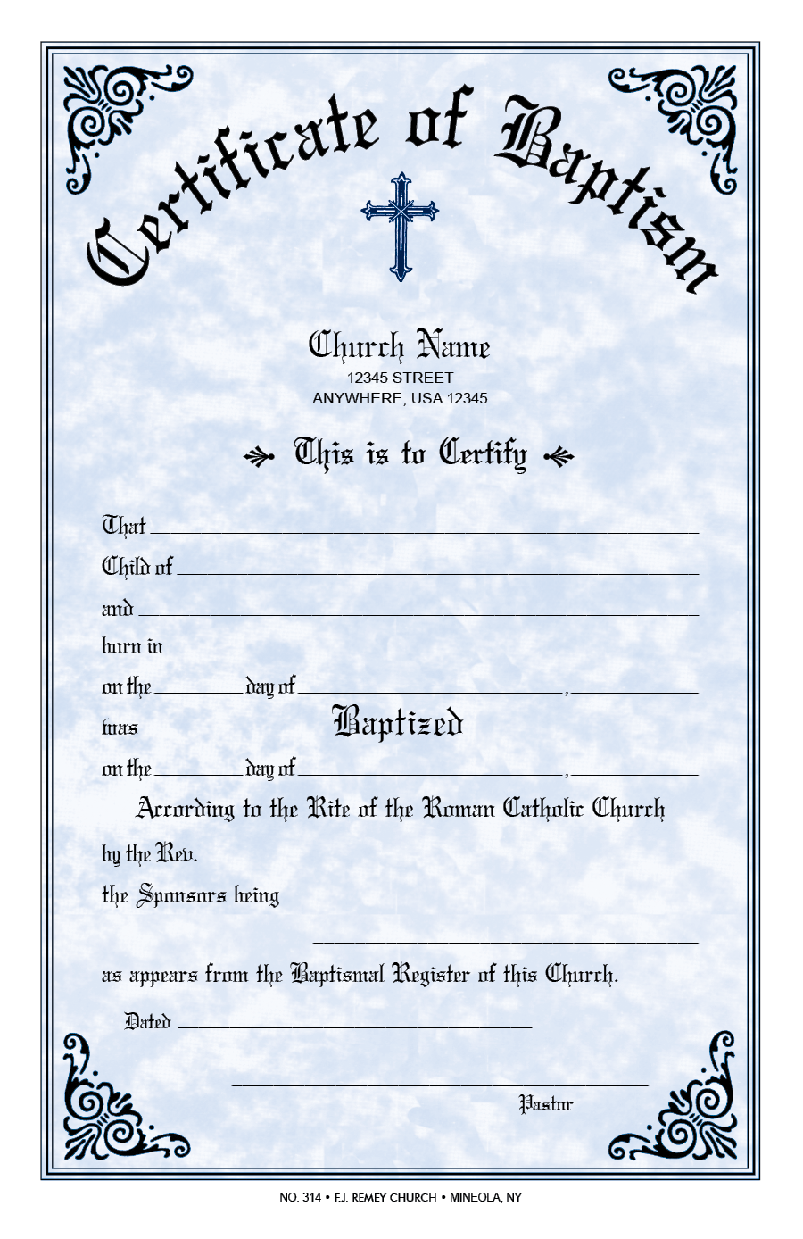 Baptism Certificate