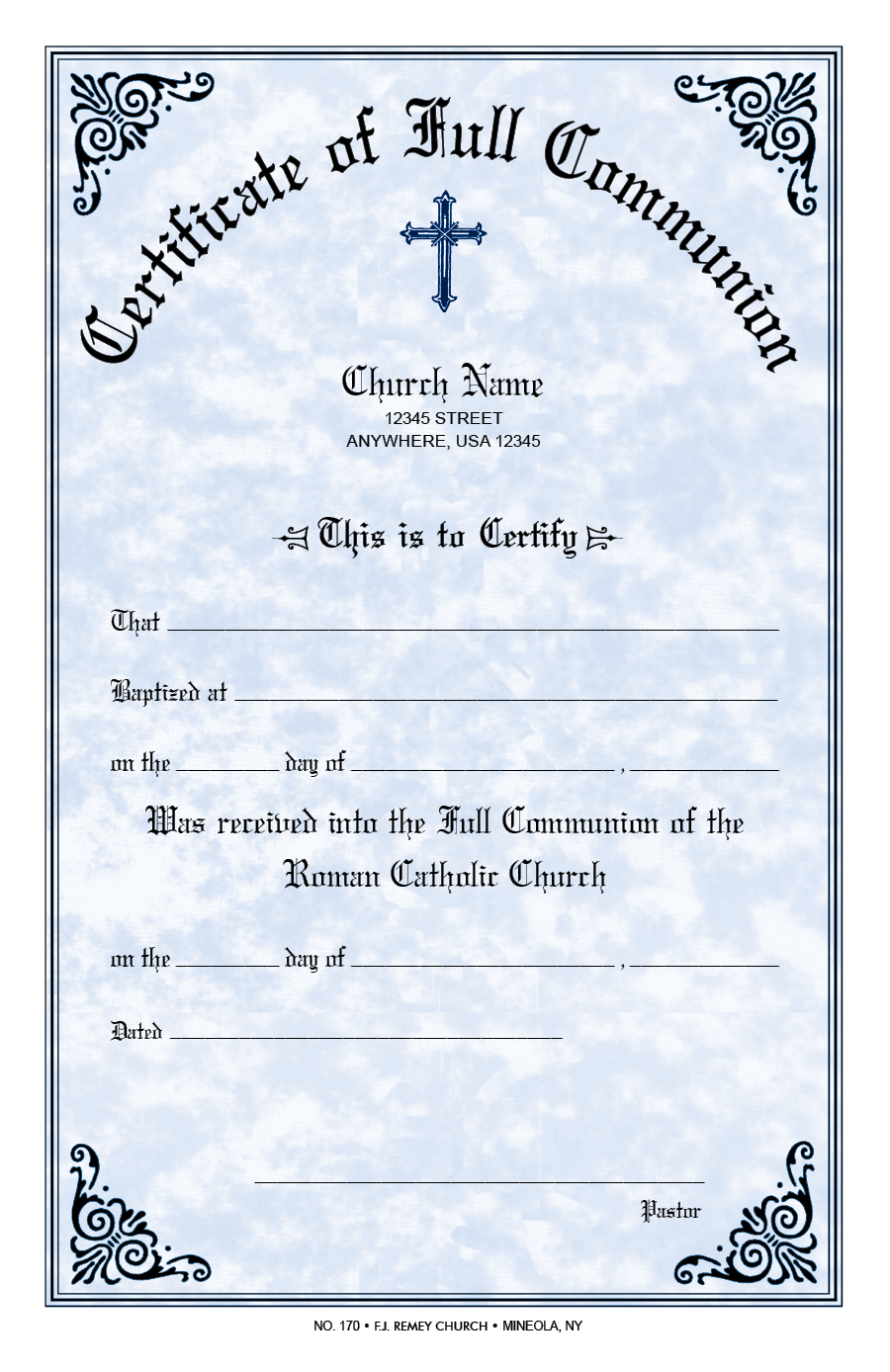 Full Communion Certificate