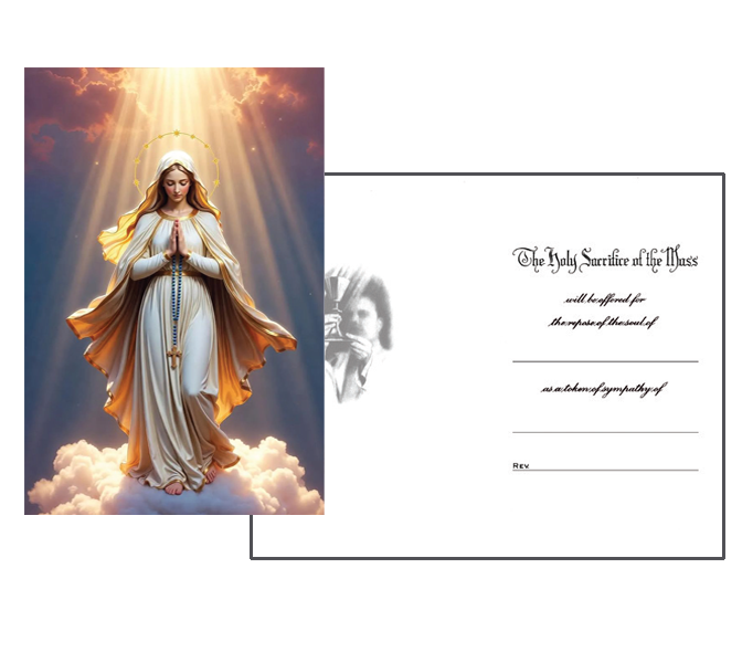 MC 45 Stock Mass Card -  Blessed Virgin Mary