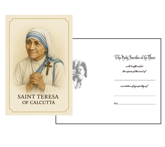 MC 46 Stock Mass Card -  Saint Teresa of Calcutta
