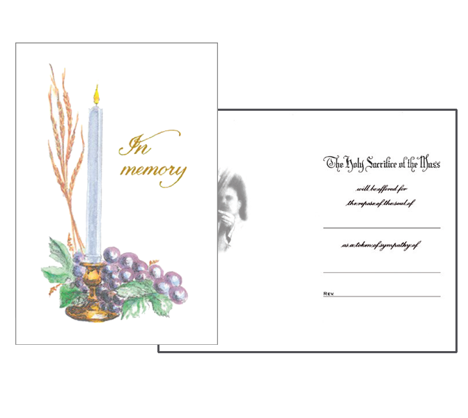 MC 63 Stock Mass Card -  In Memory (Candle)