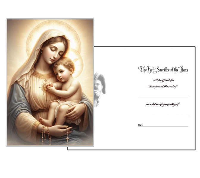 MC 69 Stock Mass Card -  Madonna of Tender Love