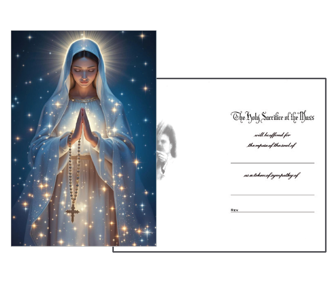MC 70 Stock Mass Card -  Our Lady of the Holy Rosary