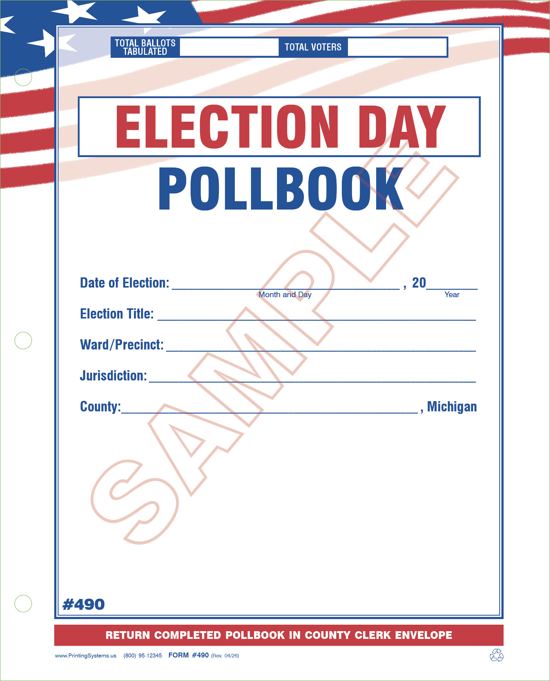 490 Electronic Poll Book REVISED 04/2026